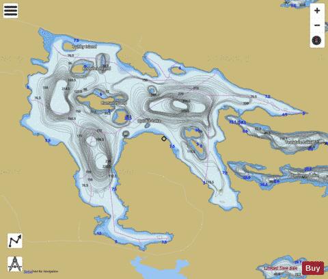 Quirke Lake depth contour Map - i-Boating App
