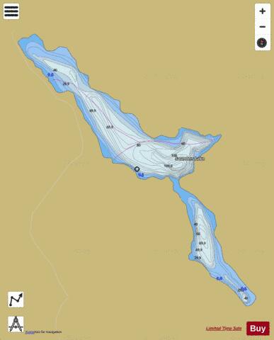 Saunders Lake depth contour Map - i-Boating App