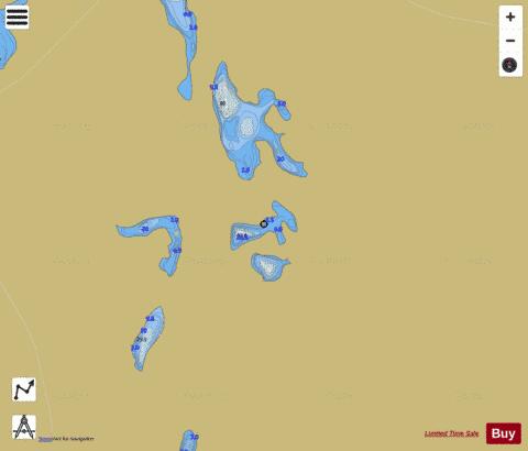 Guilfoyle Lake 39 depth contour Map - i-Boating App