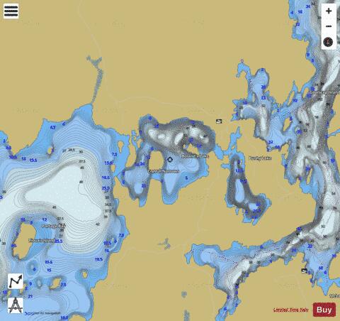 Boland's Lake depth contour Map - i-Boating App