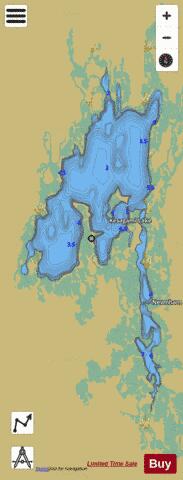 Kesagami Lake depth contour Map - i-Boating App