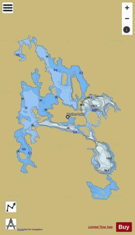 Mather Lake depth contour Map - i-Boating App