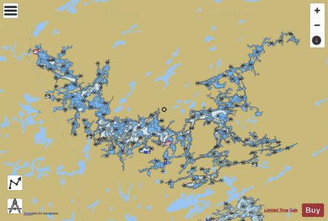 Lac Seul depth contour Map - i-Boating App