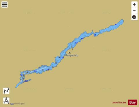 Neawagank Lake depth contour Map - i-Boating App