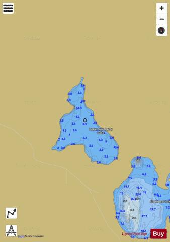Little Southbear Lake depth contour Map - i-Boating App