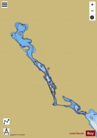 Shabumeri River (Eler Lake) depth contour Map - i-Boating App
