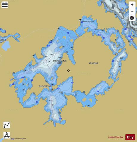 West Kabenung Lake
 depth contour Map - i-Boating App