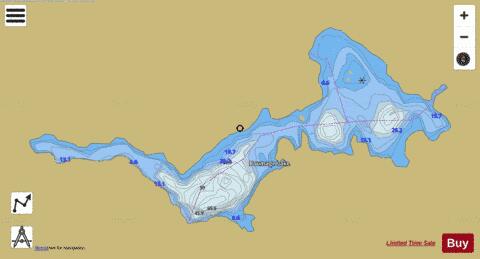 Boumage Lake depth contour Map - i-Boating App