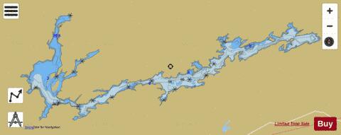 Agnew Lake depth contour Map - i-Boating App