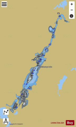 Kwinkwaga Lake depth contour Map - i-Boating App