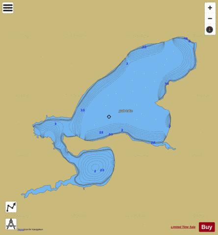 Jaab Lake depth contour Map - i-Boating App