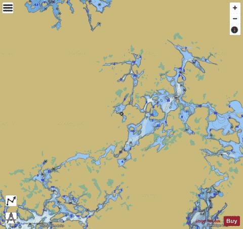 Berens River depth contour Map - i-Boating App