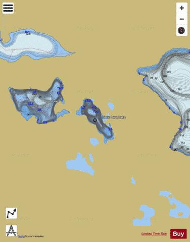 Little Duck Lake depth contour Map - i-Boating App