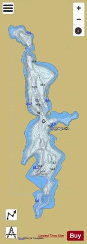 Wagong Lake depth contour Map - i-Boating App