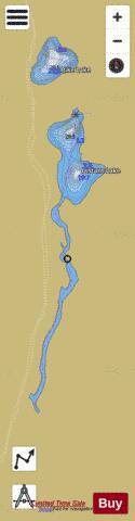 Distant Lake depth contour Map - i-Boating App