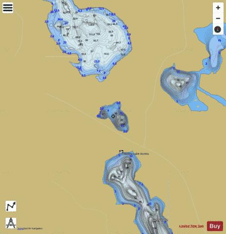 Sheba Lake 25 depth contour Map - i-Boating App