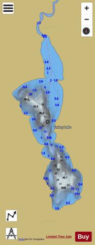 Turkey Lake depth contour Map - i-Boating App
