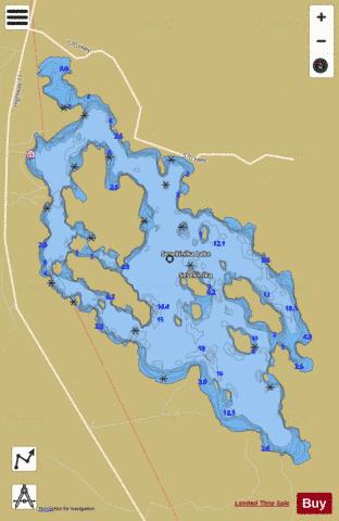 Sesekinika Lake depth contour Map - i-Boating App