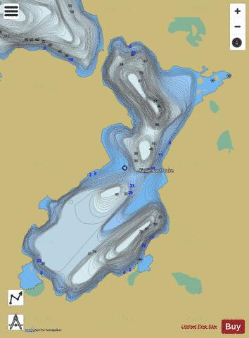 Katzenbach Lake depth contour Map - i-Boating App