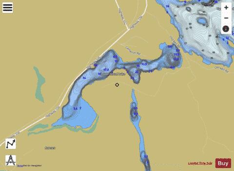 Lower Island Lake depth contour Map - i-Boating App