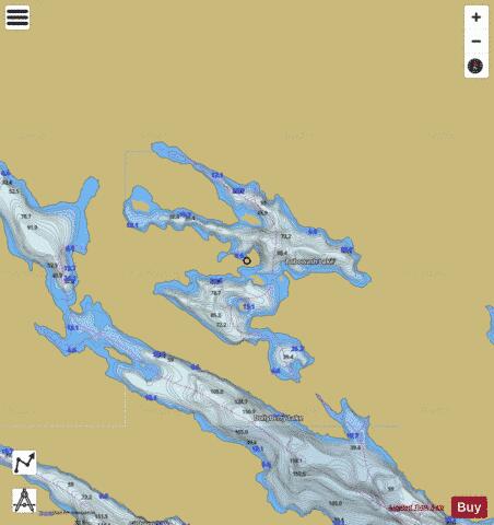 Bobowash Lake depth contour Map - i-Boating App