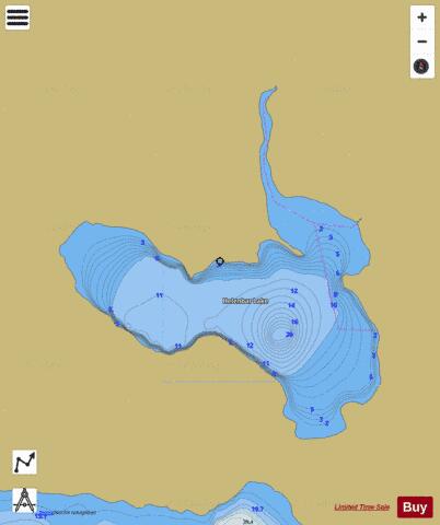 Helenbar Lake depth contour Map - i-Boating App