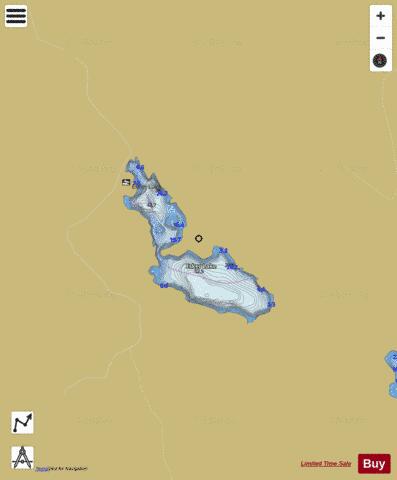 Esker Lake depth contour Map - i-Boating App