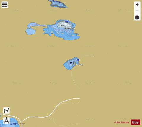 Penelope Lake depth contour Map - i-Boating App