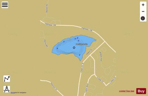 Porridge Lake depth contour Map - i-Boating App