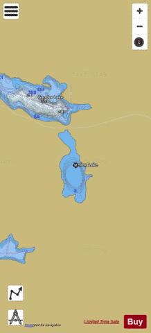 Mellon Lake depth contour Map - i-Boating App