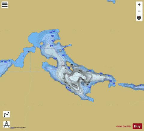 Grandeur Lake depth contour Map - i-Boating App