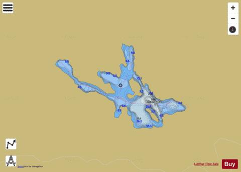 Bilton Lake depth contour Map - i-Boating App