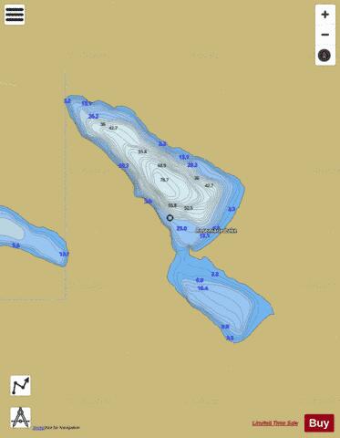 Rosemarie Lake depth contour Map - i-Boating App