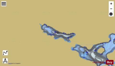 Three Loon L. depth contour Map - i-Boating App