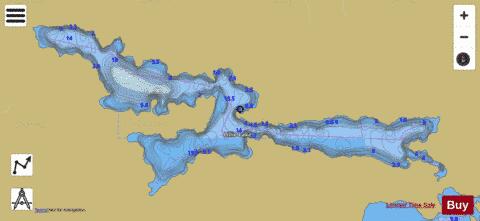 Lillie Lake depth contour Map - i-Boating App