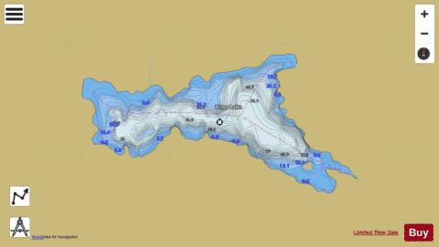 Kings Lake depth contour Map - i-Boating App