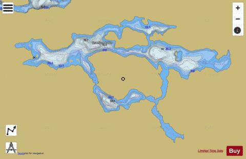 Uranium Lake depth contour Map - i-Boating App