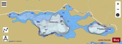 Mount Lake depth contour Map - i-Boating App