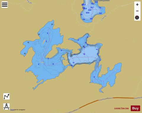 Lake Laurentian depth contour Map - i-Boating App