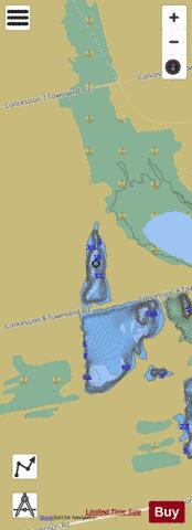 Waterford Ponds (Crusher Pond) depth contour Map - i-Boating App