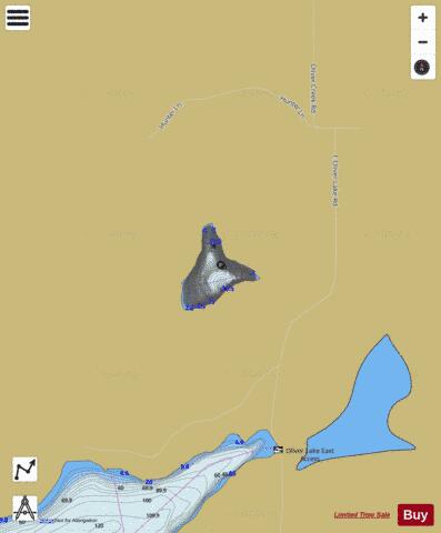 Chub Lake depth contour Map - i-Boating App