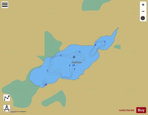 Cavell Lake depth contour Map - i-Boating App
