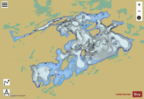Poohbah Lake depth contour Map - i-Boating App