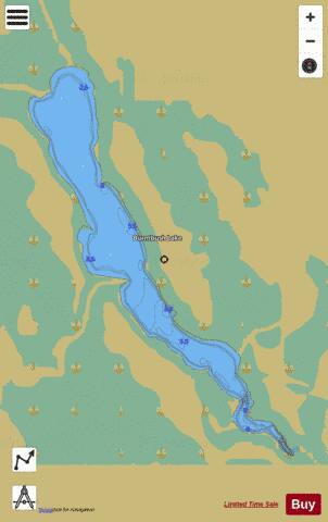 Burntbush Lake depth contour Map - i-Boating App