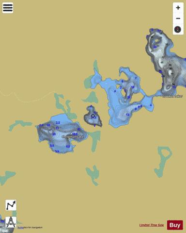 Greenhorn Lake depth contour Map - i-Boating App