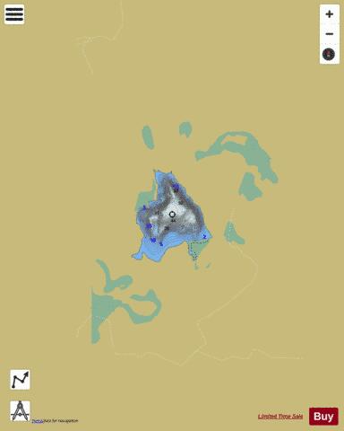 LaVerendrye Lake 5 depth contour Map - i-Boating App