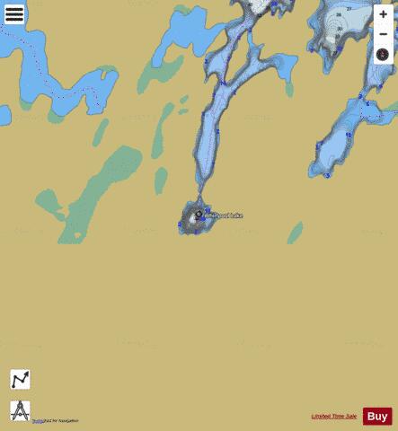Whirlpool Lake depth contour Map - i-Boating App