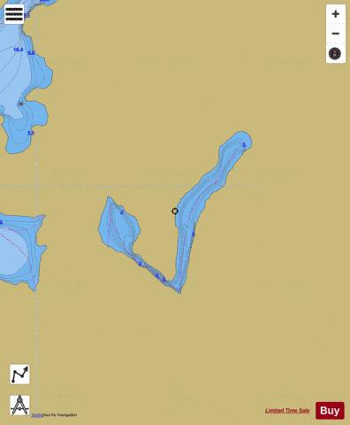 Vincent Lake/Hooker Lake depth contour Map - i-Boating App