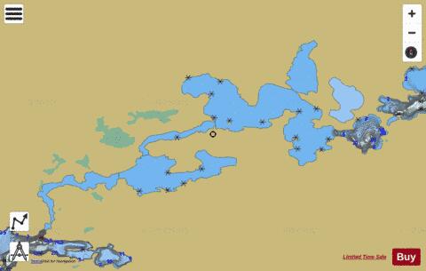 Wegg Lake depth contour Map - i-Boating App