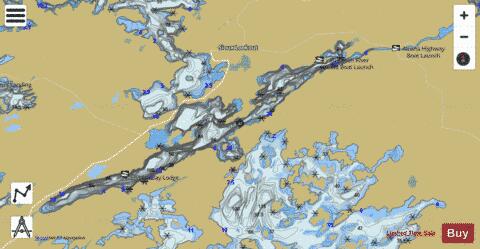 Abram Lake depth contour Map - i-Boating App